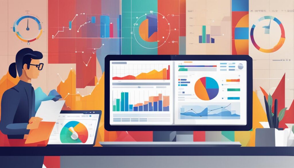 A person using analytics to perform SEO on their website.